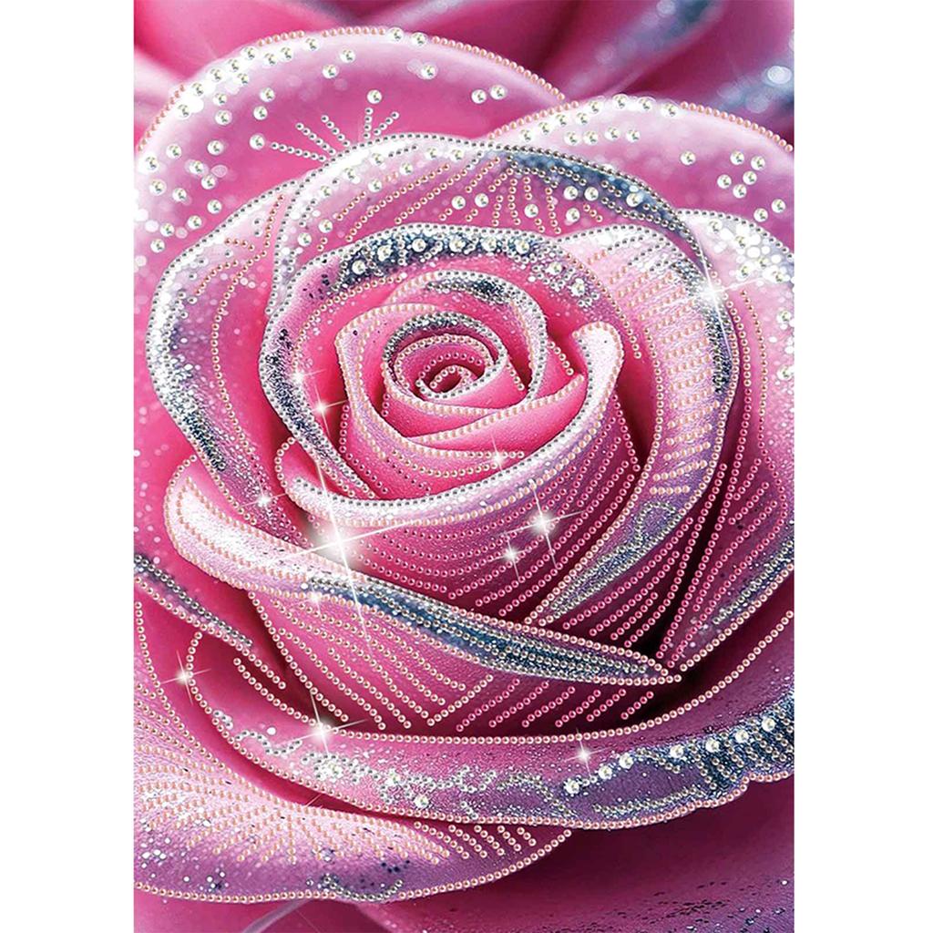 Dreamy Flower Partial DIY 5D Special Shaped Drill Diamond Painting Gem Art for Adults/Beginners Gift Idea Home Decor 30x40cm