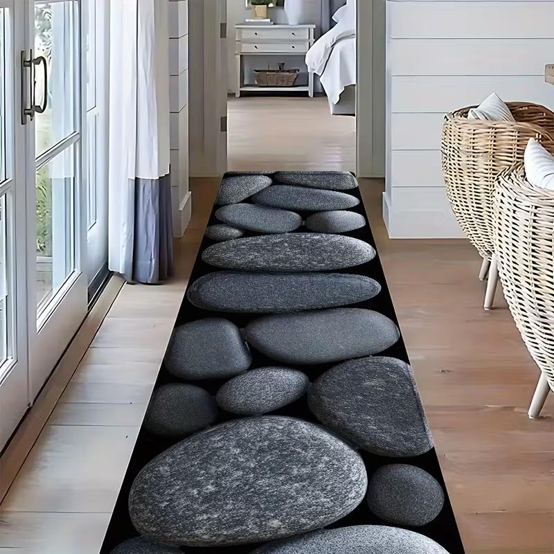 Vintage Style Hotel Corridor Carpet Artificial Stone Path Washable Outdoor Patio Runner Soft Kitchen Banquet Hall Decorative Rug