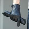 Men's Touchscreen Lambskin Leather Gloves: Warm, Fleece-Lined, Cold-Proof for Autumn & Winter Driving/Riding