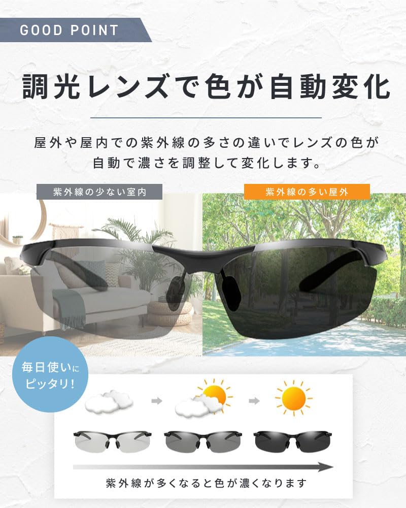 Polarized Photochromic Sports Sunglasses for Men and Photochromic Colored UV Ultra for and Driving [bh life] Women, Lenses, Lenses, Protection,
