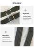 Unisex Korean Style Canvas Belt with Elastic Waistband and Pin Buckle