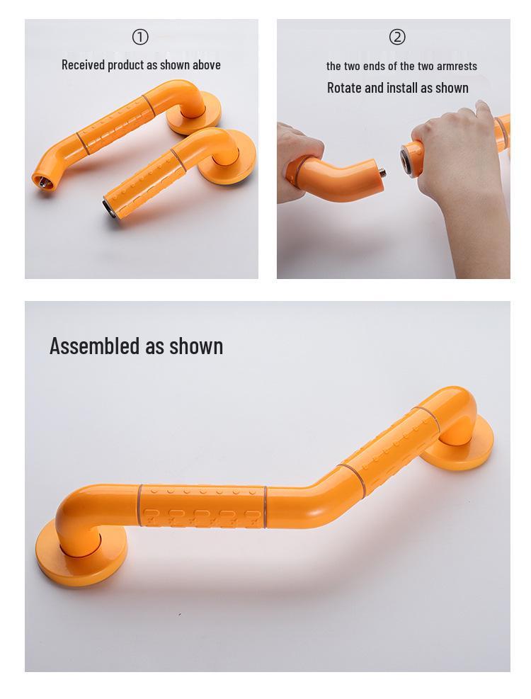 L-Shaped 135° Non-Slip Safety Handrail for Bathrooms and Corridors