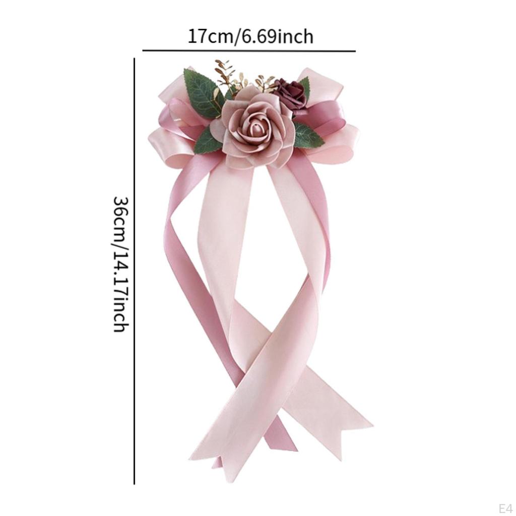 Aisle Chair Floral Decor with Ribbons for Special Occasions