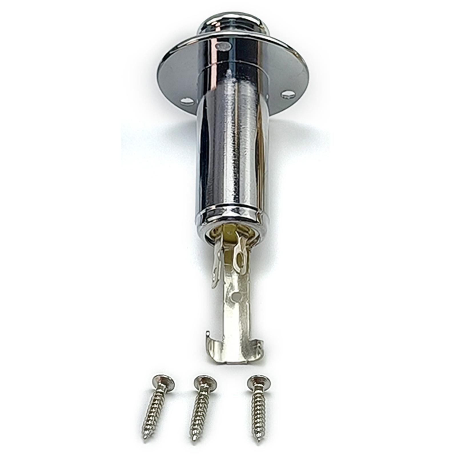 

1 комплект Акустична Електрогітара Вихідний Вхідний Роз єм 6.35мм Мідний Гітарний Моно Кінцевий Штир Кінцевий Роз єм Штекер Легкий у Використанні срібний