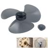 Elice ventilator din plastic cu 3 pale de 12 inch pentru ventilator de podea cu piedestal, de perete / de masă, pentru răcire, elice ventilator alb transparent, negru