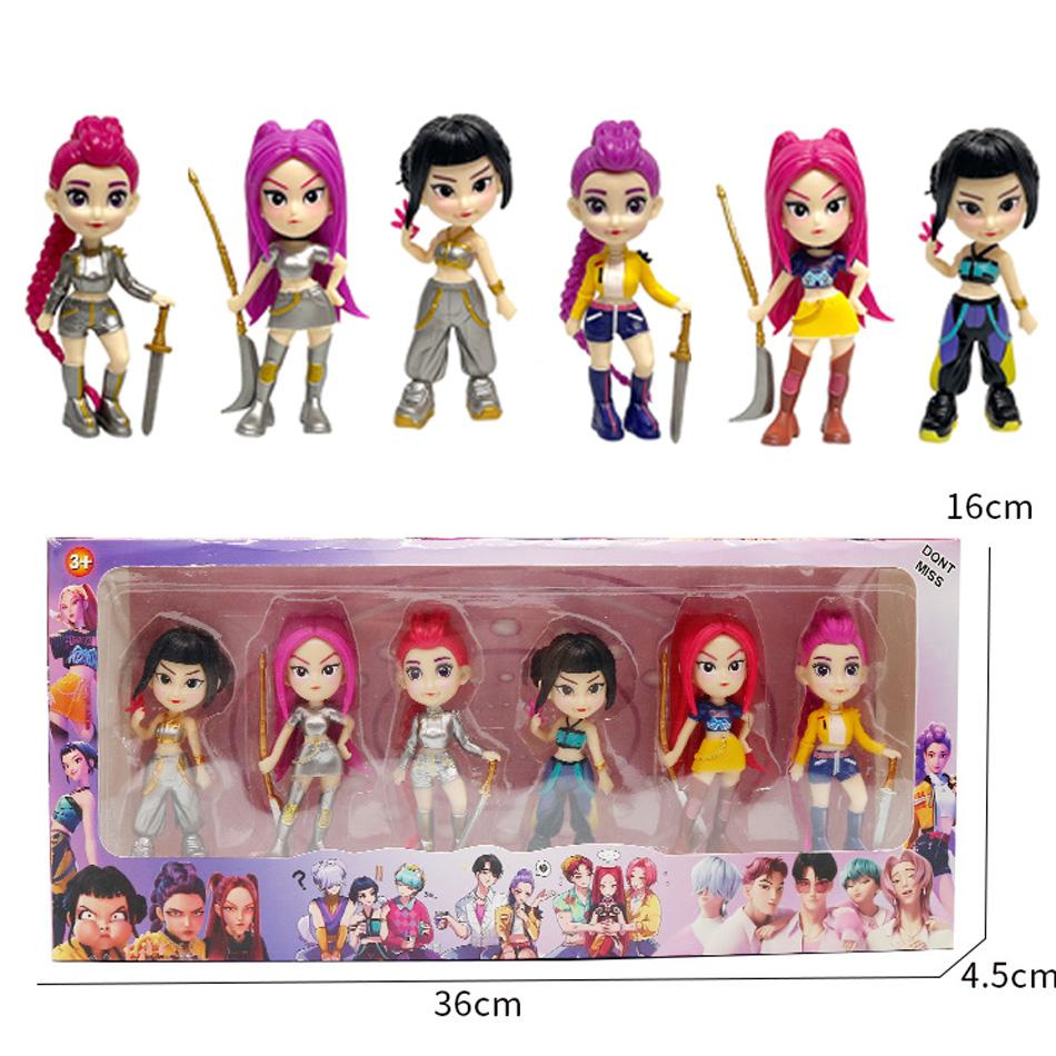 Two Set  Anime Kpop Demon Hunters Saja Boys Girls Series Figure Toy Decoration Statues Ornament Christmas Toys Gift