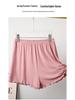 Damen High Waist Bambus Baumwolle Rüschenshorts - Übergröße, Lässig, Weites Bein, Sommerbekleidung