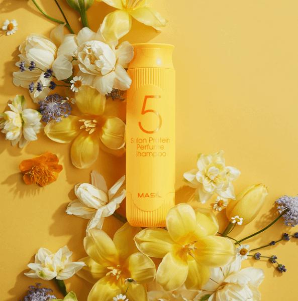 Masil 5 Salon Protein Perfume Shampoo 300ml / Intensive restoration of hair structure, Moisturizing, Korean Cosmetics, Kbeauty