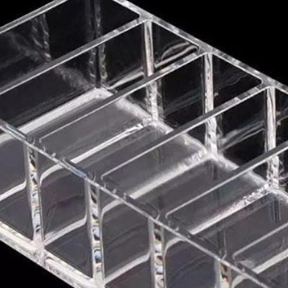 Clear Makeup Organizer 8 Compartments Cosmetic Display Holder Cosmetic Storage Box  Vanity