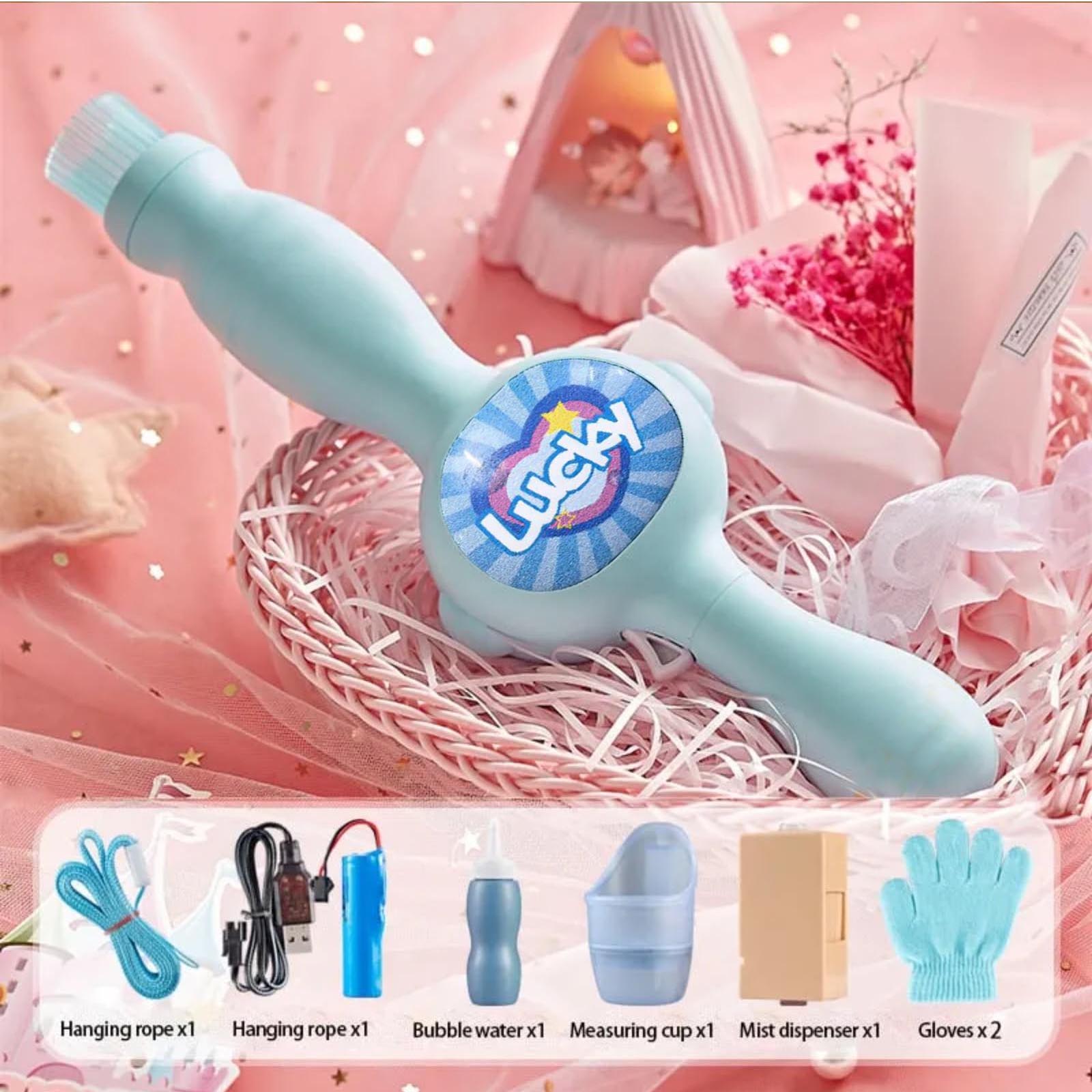 Bubble Machine, Elastic Wand Girl s Favorite Bubble Blowing Birthday Gift 10ML One Size