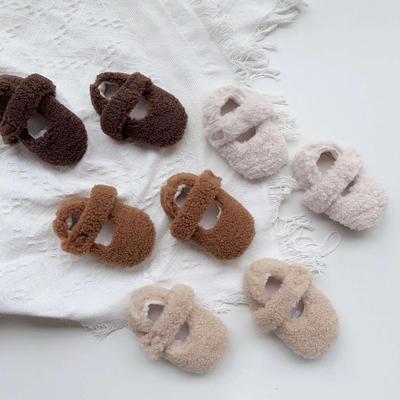 Herbst/Winter Plüsch Koreanische Prinzessin Kleinkind Pelzschuhe - Weiche Sohle, Warme Baumwolle