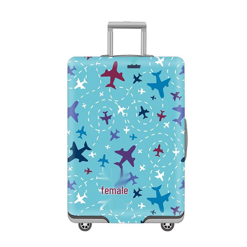 Thickened Elastic Printed Luggage Protector & Dust Cover