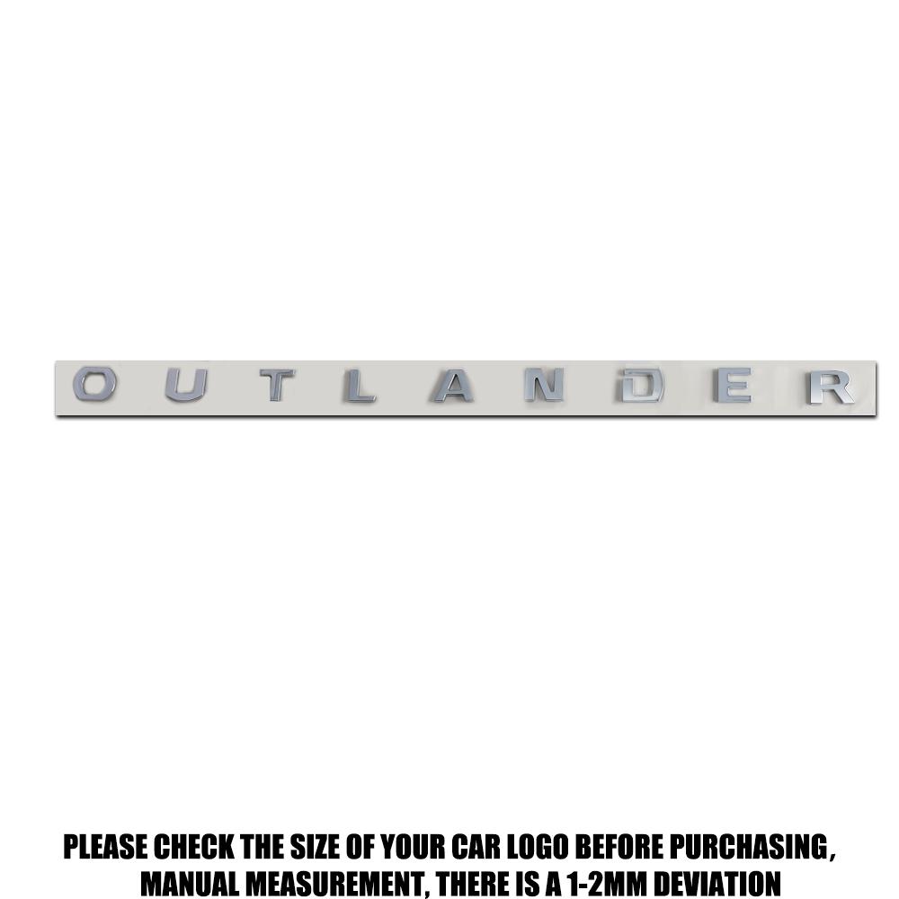 Car 3D ABS Letters Outlander Logo Decals Sticker For Mitsubishi Pajero Outlander XL Montero Lancer Triton Galant ASX Xpander