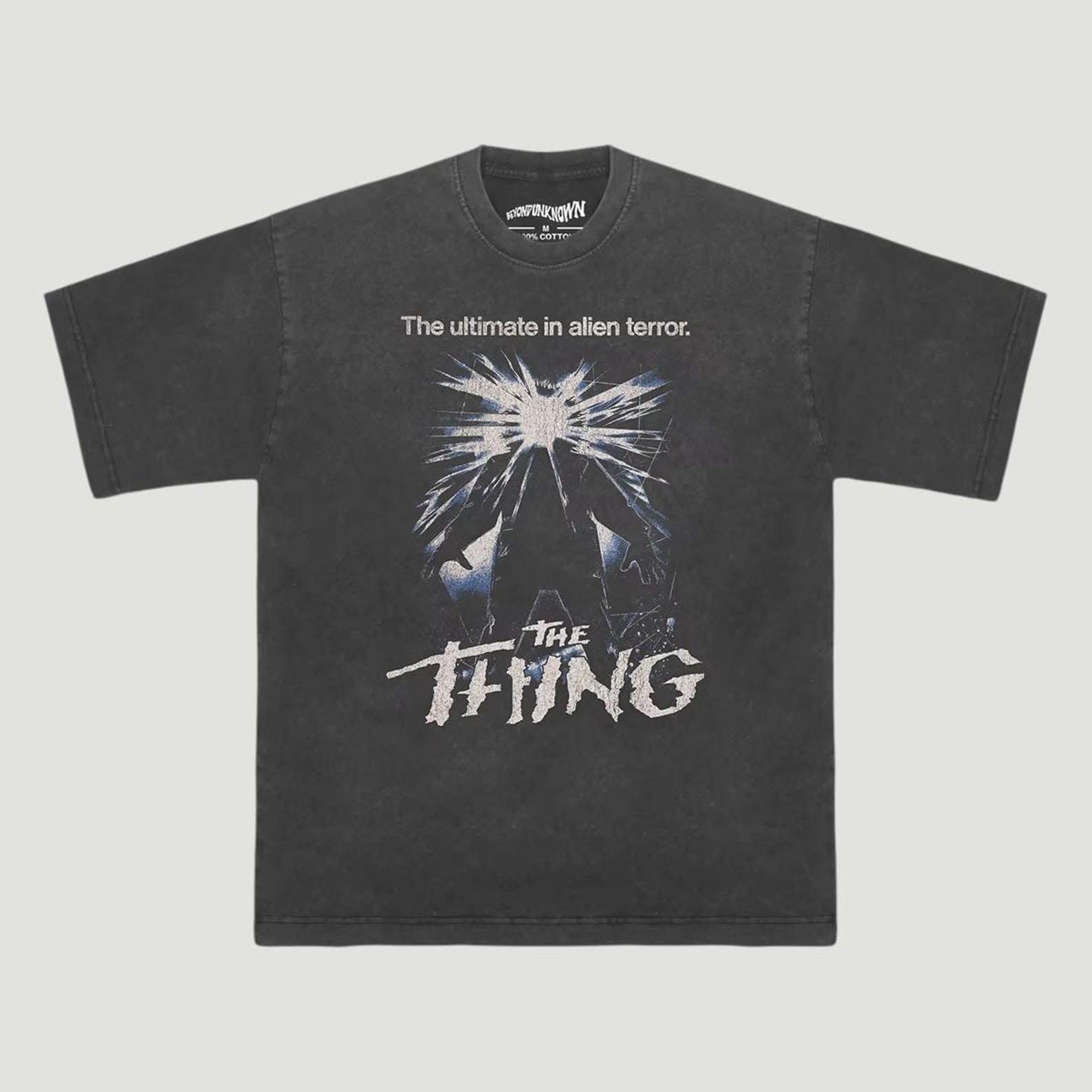 The Thing T-Shirt, John Carpenter Horror Movie Tee, Retro Sci-Fi Cult Film Graphic Shirt, Vintage 80s Horror Unisex Cinema Tee M