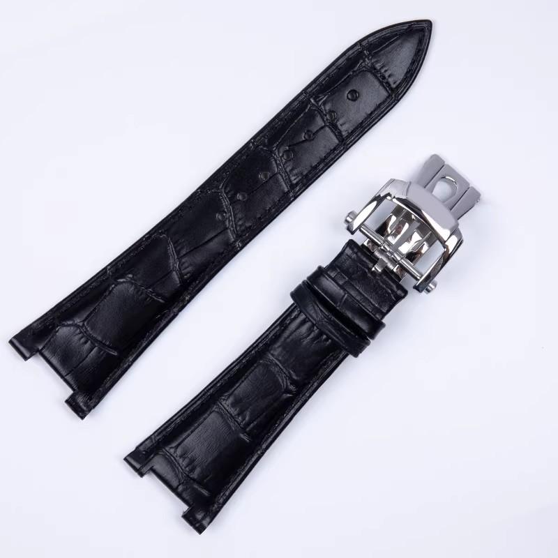 Cinturini per Patek Philippe Serie Nautilus 5711 5712 5980 Vera Pelle di Mucca Cinturino Impermeabile 25mm