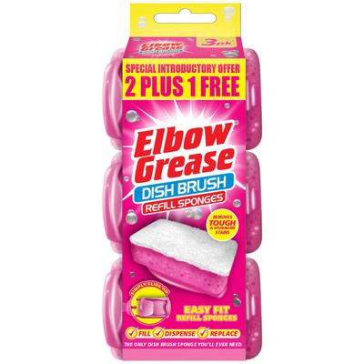 Gąbka Do Mycia Naczyń Wymienna Do Szczotki Wkłady Elbow Grease 3 Pak