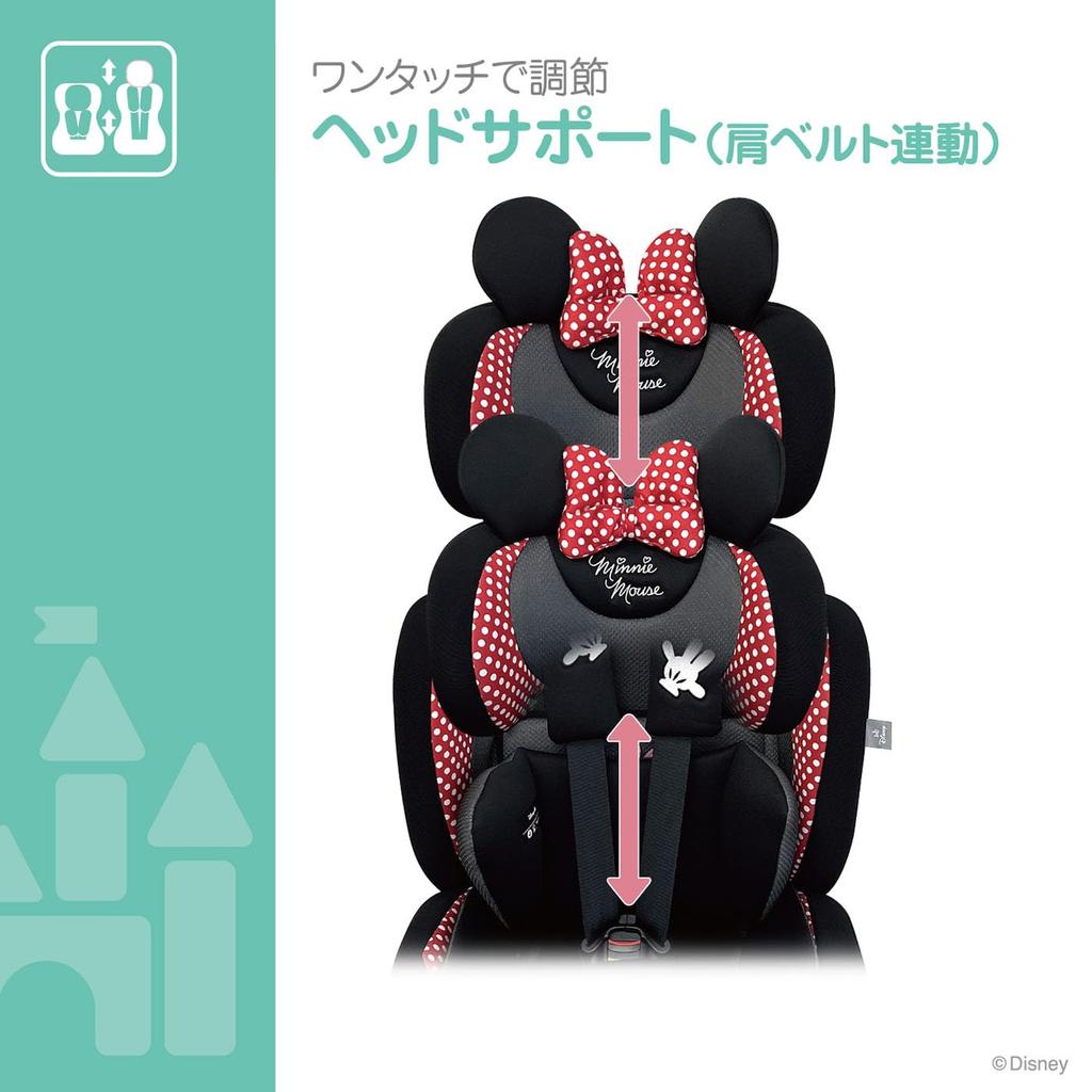 Disney Harness Junior FIX isofix Child Junior Ages 15 Months and r129 Next/Minnie (Smile) Seat, Seat, Up,
