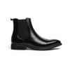 New Red Sole Chelsea Boots for Men Black Square Toe Business Handmade Men Short Boots  Botas De Hombre Men Boots