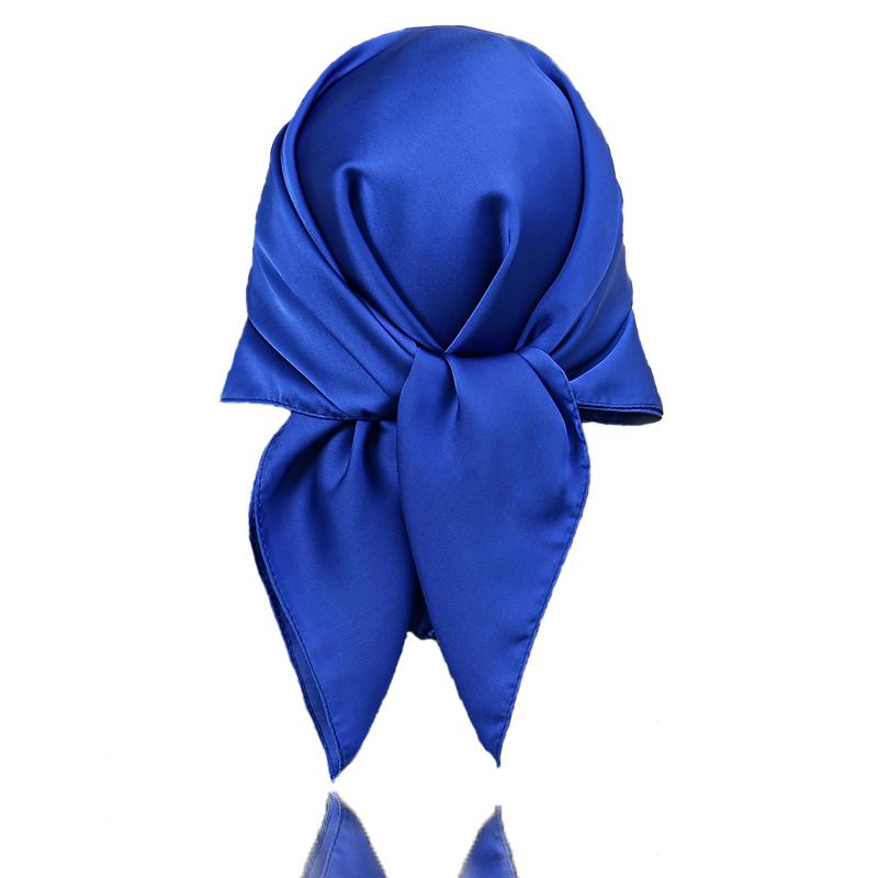 Luxury Silk feeling Scarf Women Satin Solid color Hijab RUNMEI Scarves Muslim Pareo Bandana Female Shawl Wrap Headband Foulard
