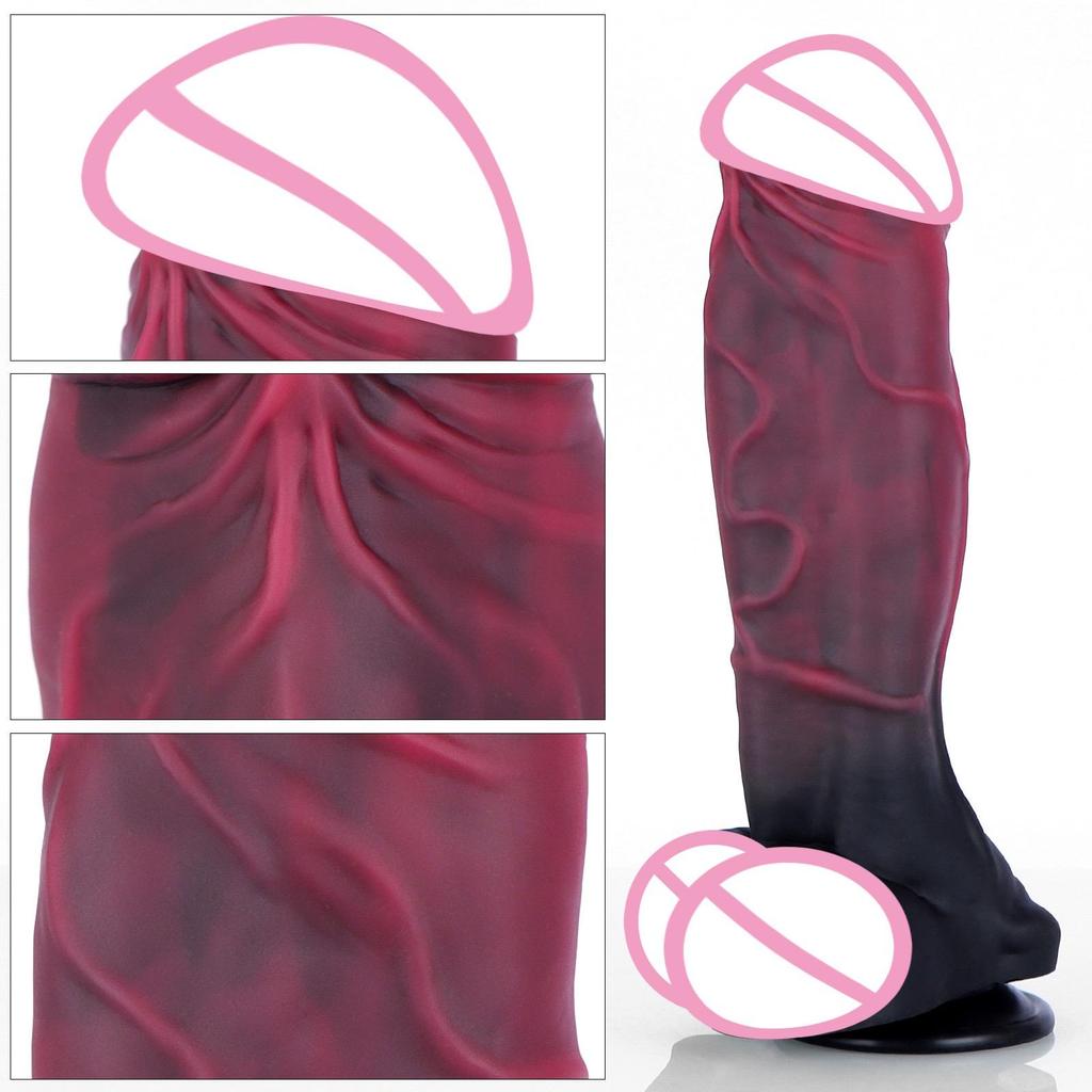 Realistic Veins Big Penis Skin Feel Soft Huge Dildo Double Silicone Masturbation Cock Woman Anal Sex Toy Suction Cup Small Dick