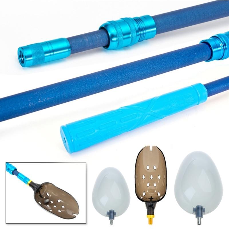 Fishing Bait Throwing Spoons Nesting Device Retractable Can Fish Bait Casting Scoop Long Throw Fixed Point Fishing Gear