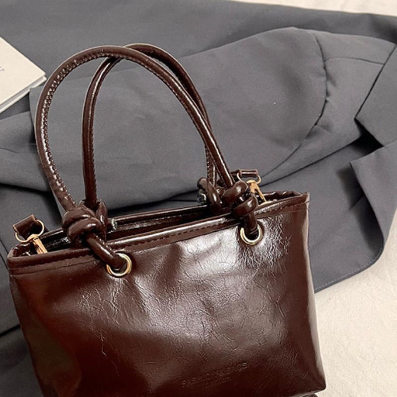 2026 Neue Mode Winter Koreanische Version Trend Schön Einfarbig Lässig Einfach Umhängetasche Schultertasche Tragbar Eimerformtasche Damen