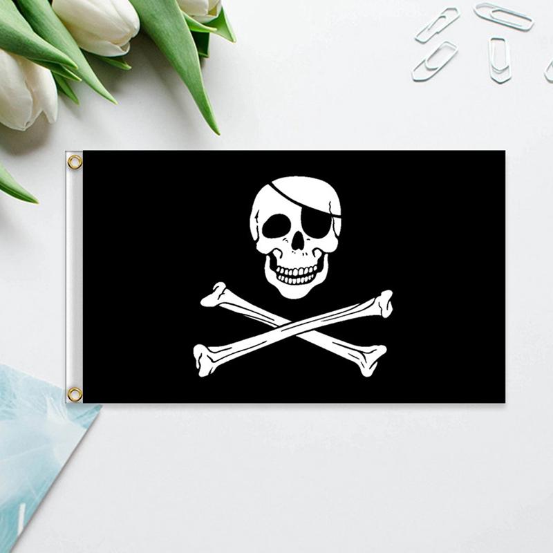 60x90cm Große Totenkopf Knochen Piratenflagge Jolly Roger