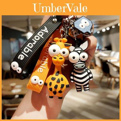 Trendy Cartoon Grote Ogen Giraffe Sleutelhanger Cadeau Schattig Schattige Sleutelhanger Accessoire