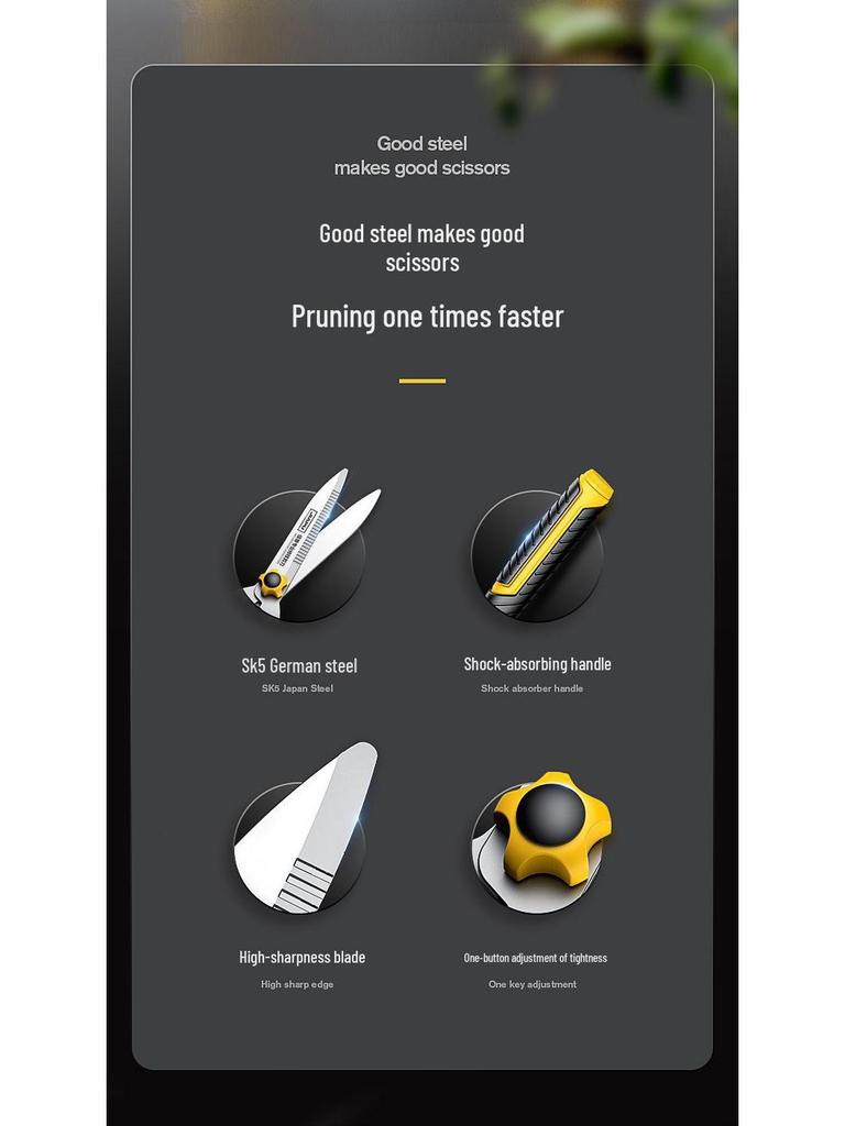 German Pruning Shears: Ideal for Garden, Flower, Lawn, Tree Branch, and Hedge Trimming.