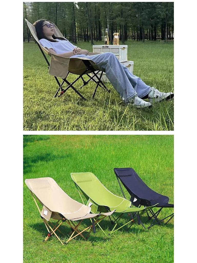 Foldable Outdoor Chair with Adjustable Backrest and Footrest