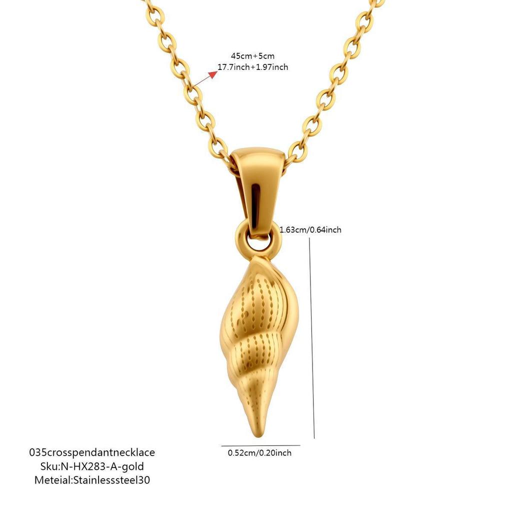 Women's Stainless Steel Necklace & Earring Set - Polished Geometric Hip Hop Jewelry