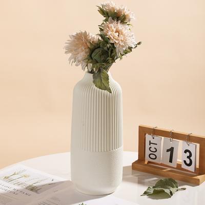 New Plastic Flower Vase Imitation Ceramic Nordic Style Flower Pot Modern Anti Fall Flower Arrangement Living Room