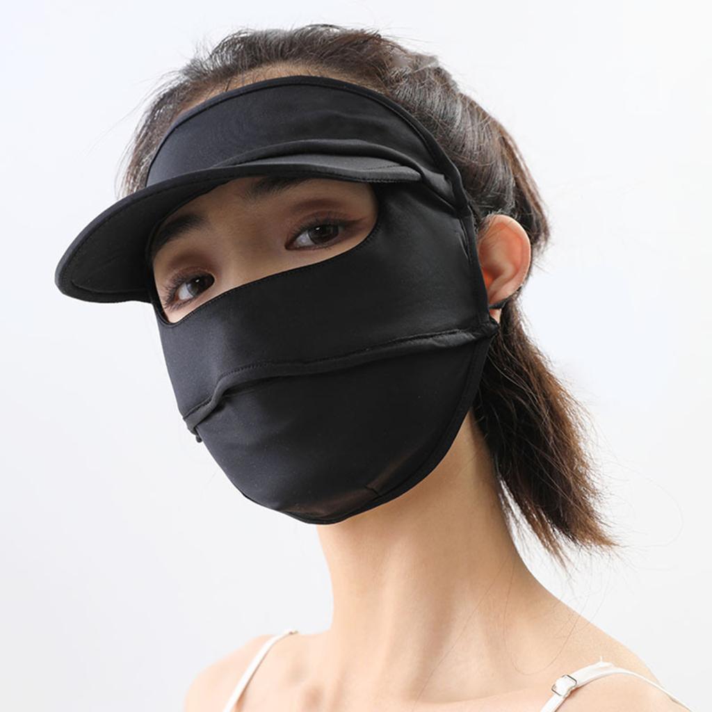 Yousheng UPF 50+ Women Full Face Guard Sunscreen Covering Adjustable Earrings Wide Brim Breathable Anti UV Face Guard