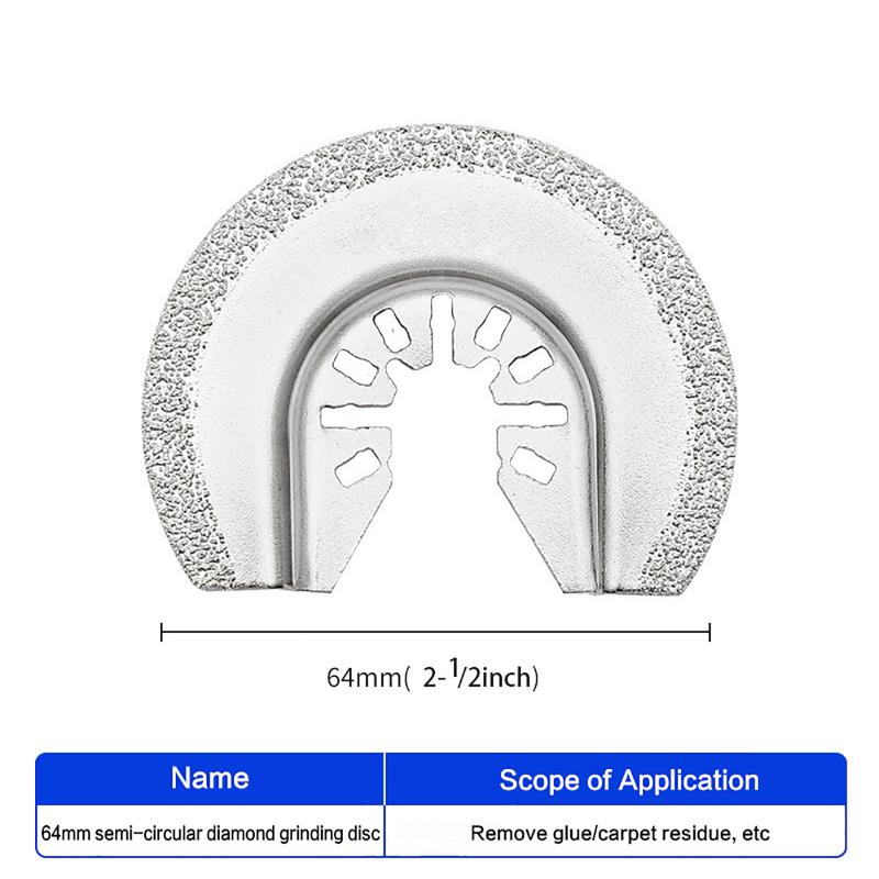 

New 1/2Pcs Oscillating Saw Blades Sickle-shaped/Semi-circular For Rough Sanding Fillers Tile Ceramics Electric Tool Accessories