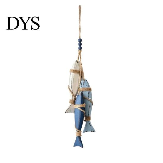 Waterproof LED String Lights Lighted Wooden Fish Starfish Wall Decor, Beachy Decor with Warm LEDs, Bathroom And Bedroom Coastal Nautical Hanging