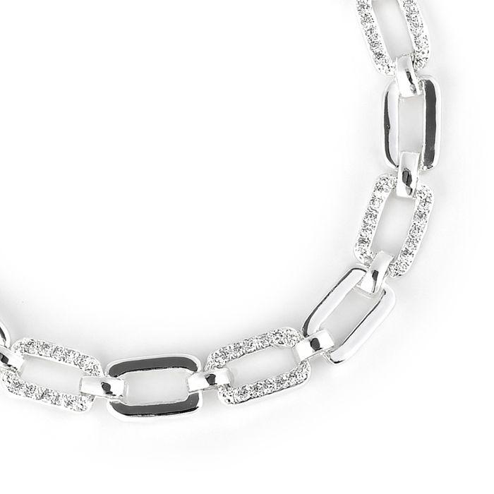 Bracelet - LUXENTER - Asgoth - Cubic Zirconia - Rhodium Finish - 18 Cm