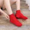 Women's High-Top Canvas Jazz Dance Boots