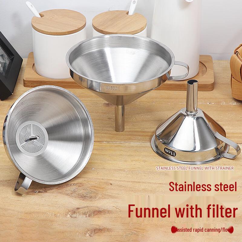 304 Stainless Steel Funnel with Filter