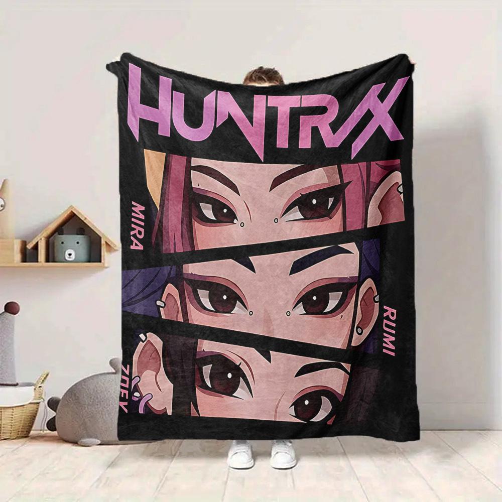 1pc K-Pop Demon Hunters Soft Skin-Friendly Flannel with Digital Printing, Various Sizes Available for Family, Friends, Birthday051 130cmx150cm