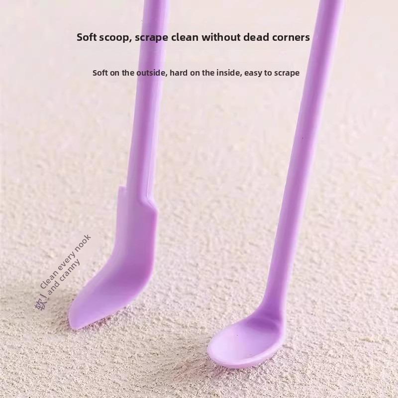 Cosmetics Silicone Extraction Spoon Double-ended Mini Lotion Cream Body Lotion Glow Bottle Small Spoon