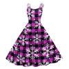 Women's Fashion Casual Christmas Print Sexy Off-the-shoulder Punk Retro Dress