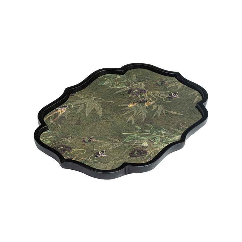 Creative Chinese Tea Tray Retro Water absorption Serving Coffee Trays Gongfu Kung Fu Teacups Holder Household Teaware Tea Table