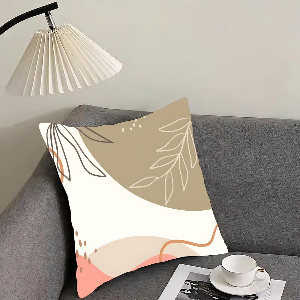 Morandi Color Pattern INS Cushion Cover Pillowcase Ultra Soft Skin Friendly Fabric Cloud Like Comfort Concealed Zipper