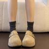 Thick-soled Inner Height-increasing Birkenstocks 22 New Autumn and Summer Baotou Half Slippers and Boken Single Shoes