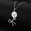 Dreamtimes Lustiger Anhänger Halskette Herren Edelstahl Lustiger Hip Hop Furz Schmuck Anhänger Party Kindergeschenk
