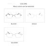Rolipp Anti Blue Light Reading Glasses for Men Women Metal Frame Prescription Fashion Business Eyewear