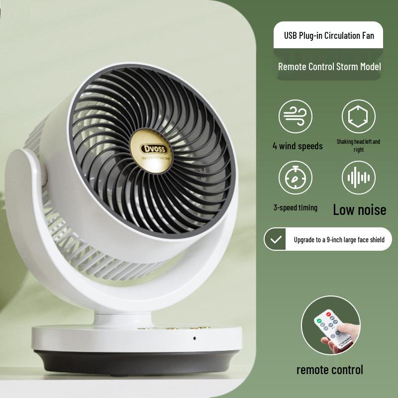 2026 German MH Rechargeable Silent Oscillating Desk Fan for Office & Home Default