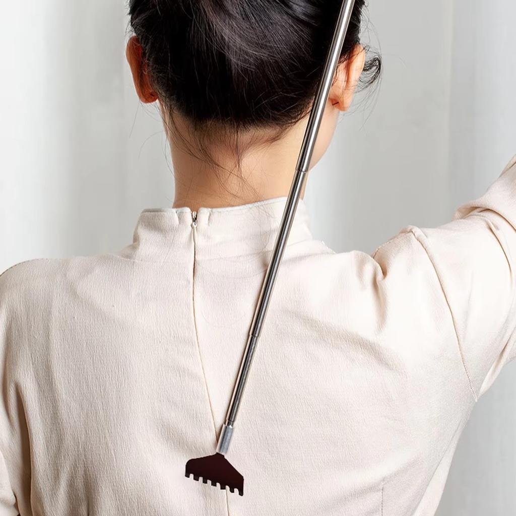 1pcs Metal Stainless Steel Telescopic Rear Scraper Tool Itching Device Multifunctional Back Grabbing Stainless Steel Rake Whole