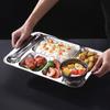 Stainless Steel Five-Compartment Divided Meal Plate