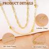 2Pcs 18K Gold Plated Waist Chains for Women Layered Belly Chains Pearl Beaded Chains for Waist Sexy Bikini Summer Beach Jewelry